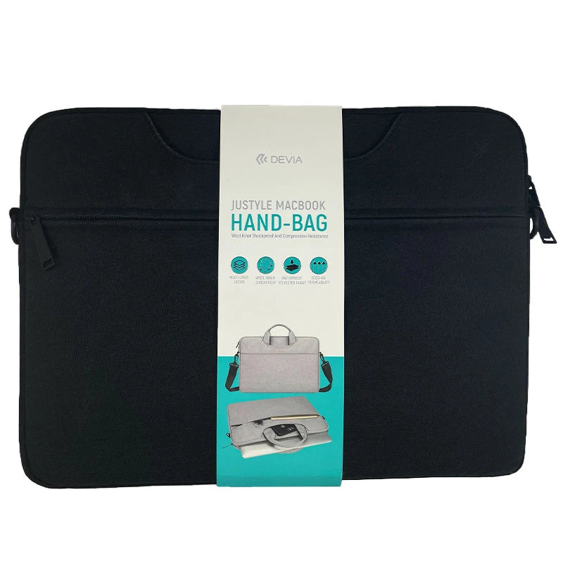 Devia Macbook Air 13.3 & Pro 13.3 & Pro 14.2 Justyle Mackbook Hand-Bag - Black