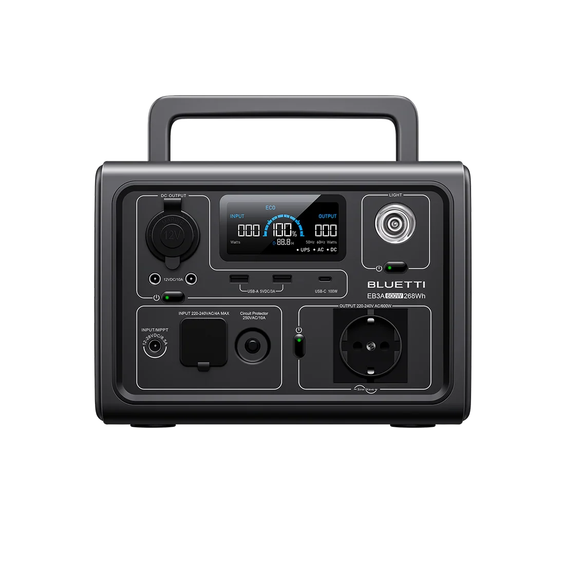 Bluetti Portable Power Station, 600W 268Wh