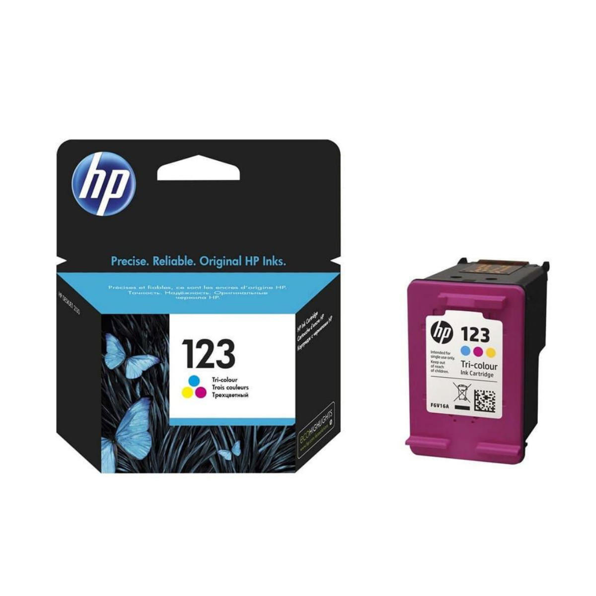 HP 123 Tri-color Ink Cartridge