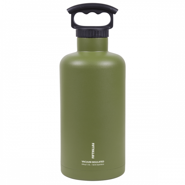 Fifty/Fifty 2L Bottle 3 Finger Lid - Olive