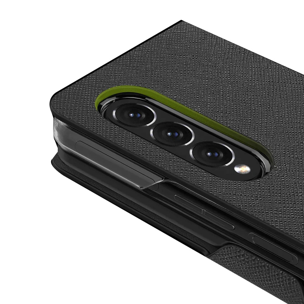 Araree Bonnet Diary Flip Case For Samsung Galaxy Z Fold 3 - Black - Tashqila