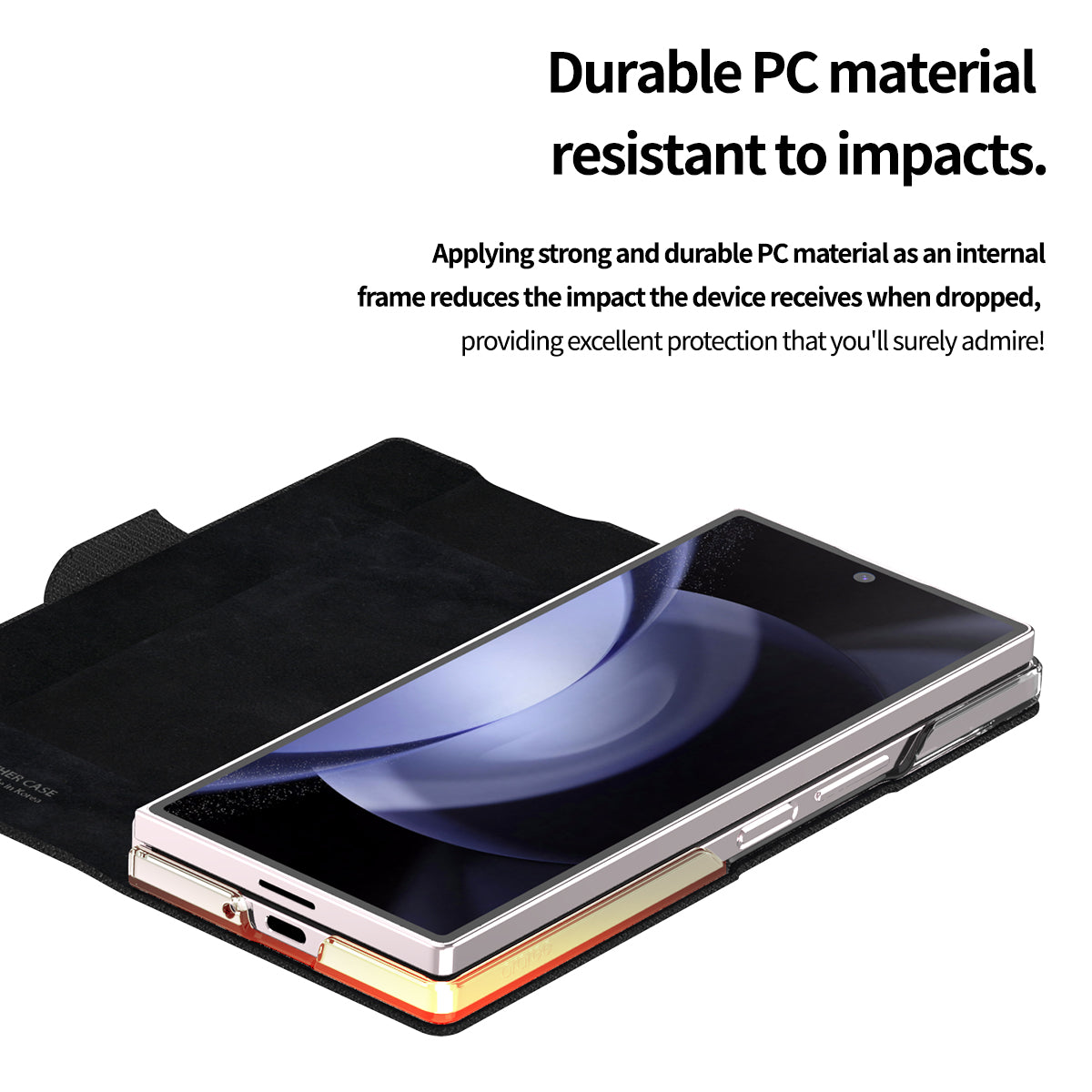 Araree Samsung Z Fold 6 Bonnet Diary Case - Black