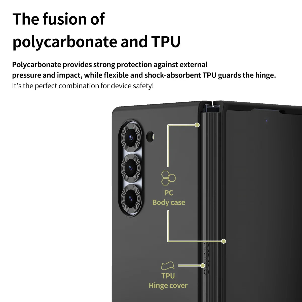 Araree Samsung Z Fold 6 Aero Flex Magsafe Case - Black - Tashqila