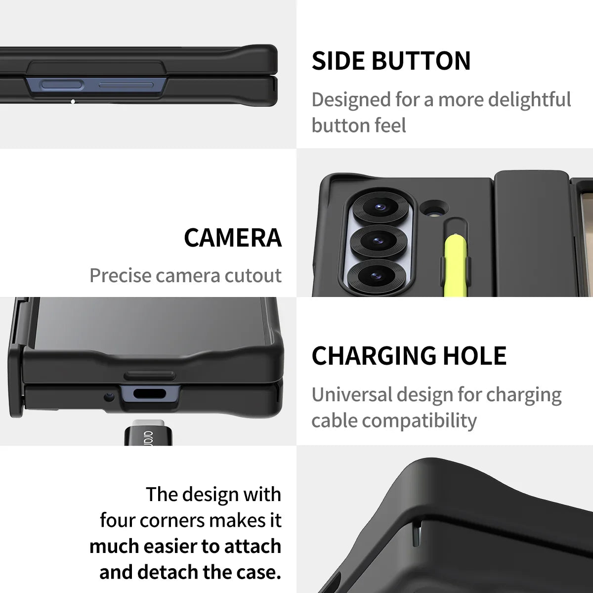 Araree Samsung Z Fold 6 Nukin 360 Stand + Pencil Slot Case - Black - Tashqila