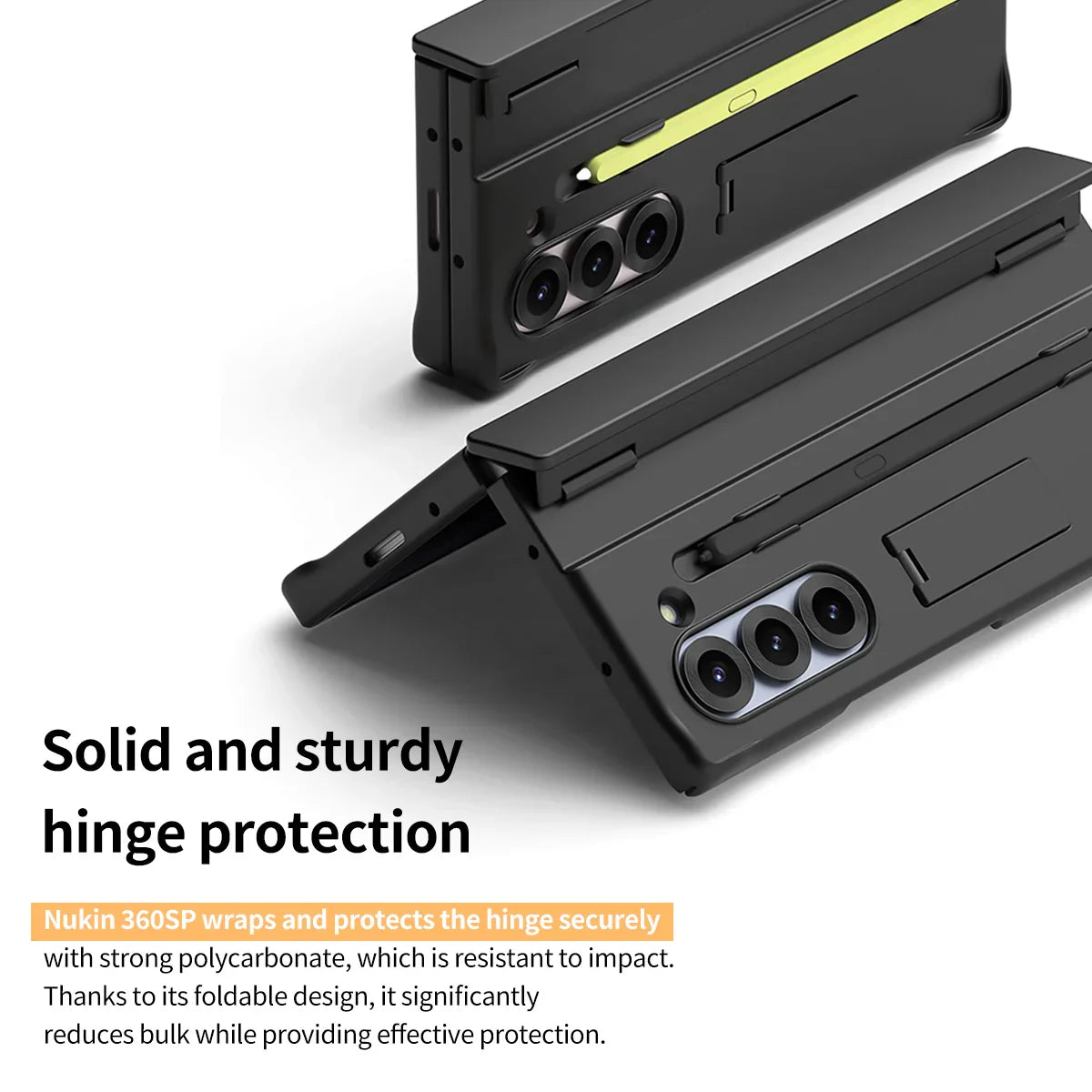 Araree Samsung Z Fold 6 Nukin 360 Stand + Pencil Slot Case - Black - Tashqila