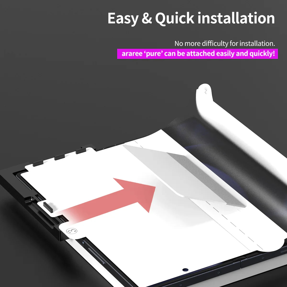Araree Pure Clear Glass For Samsung Z Fold6 - Clear - Tashqila