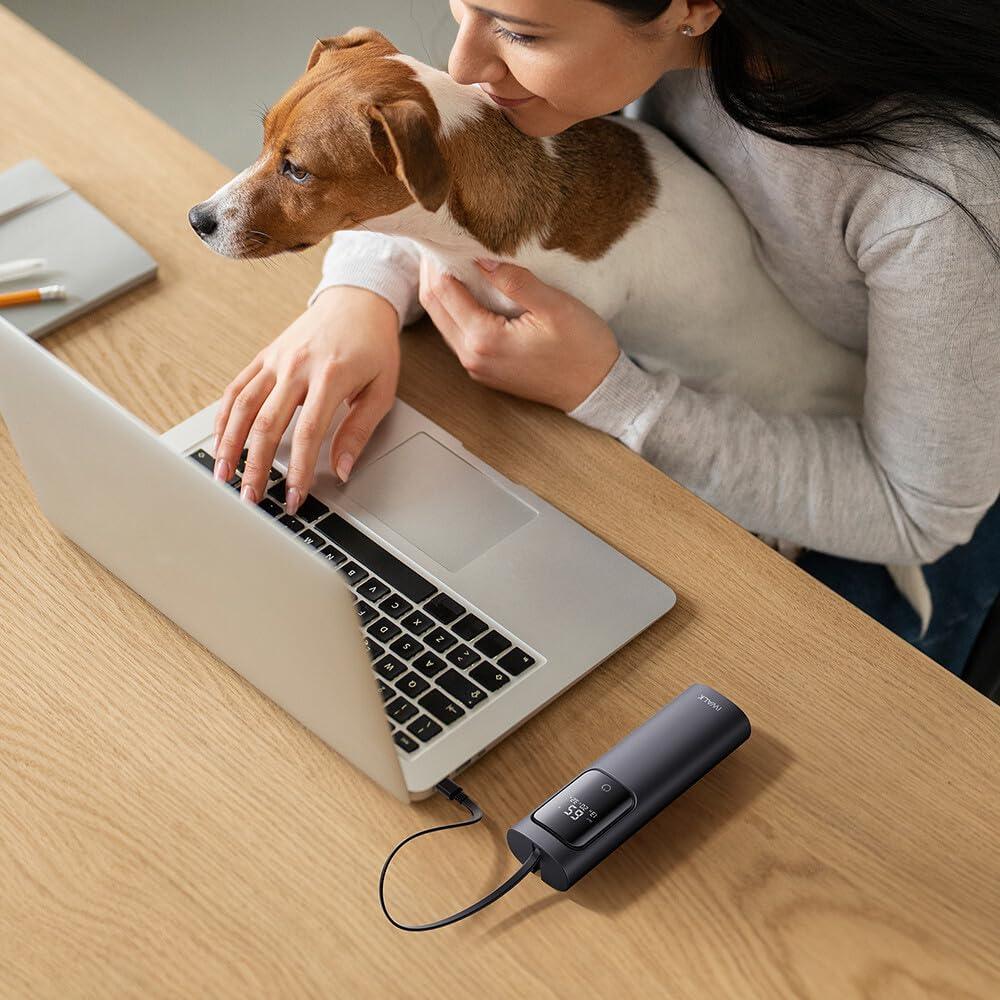 iWalk Tanker 65W Powerbank 20000mAh PD With Build In Cables - Black - Tashqila