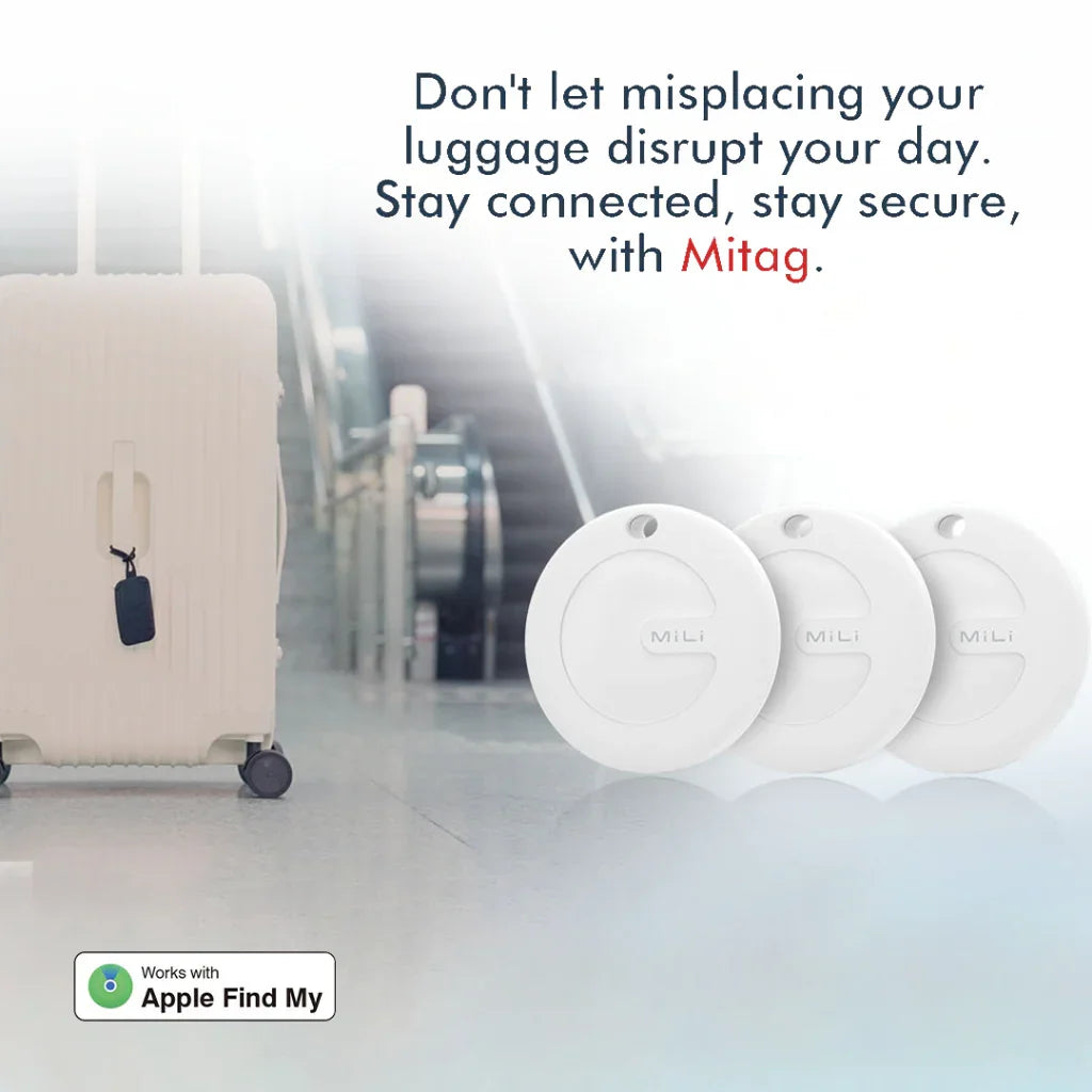 Mili MiTag Plus Item Finder With Luggage Tag - Black - Tashqila