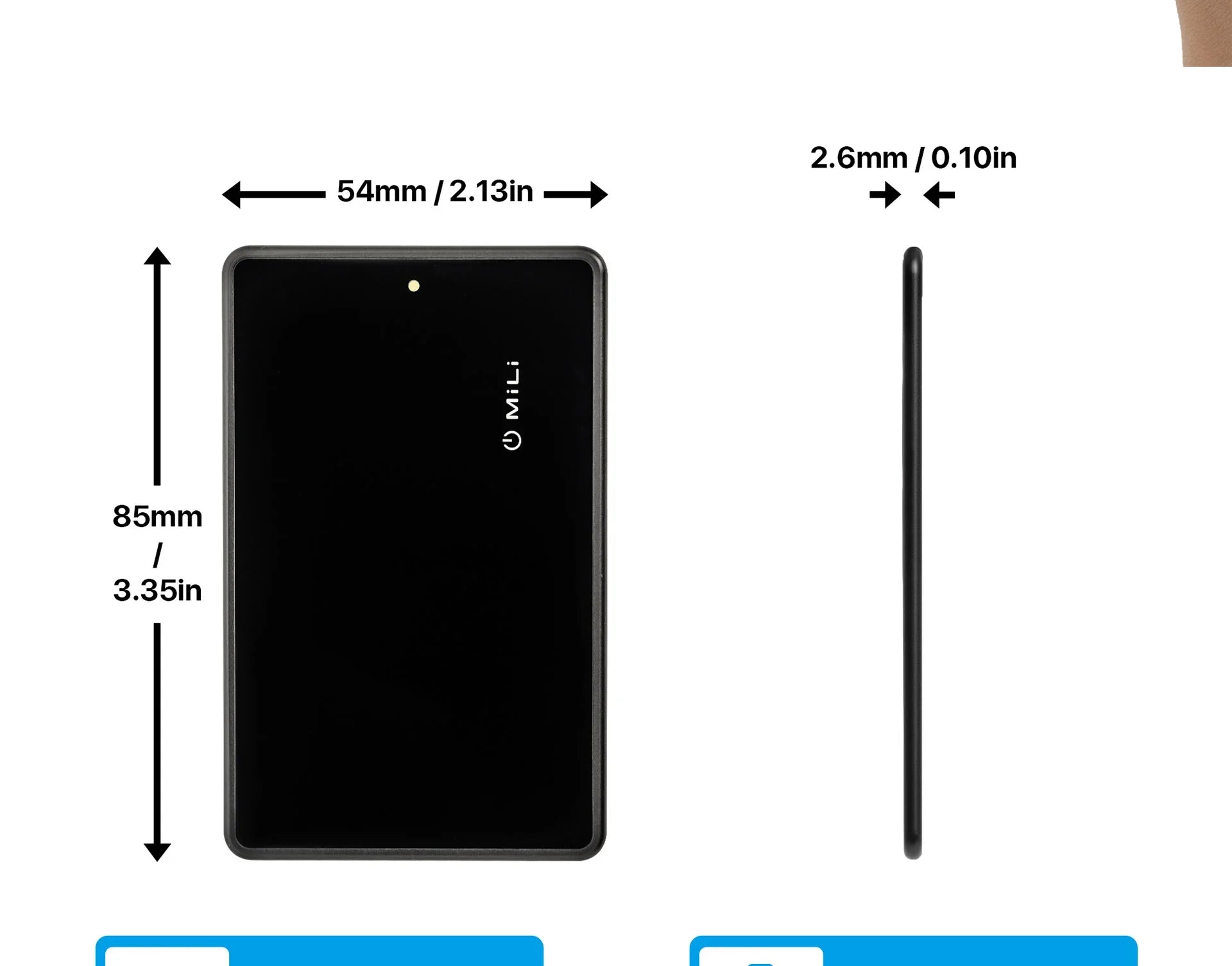 MiLi MiCard Anti Loss Wallet Card - Black - Tashqila