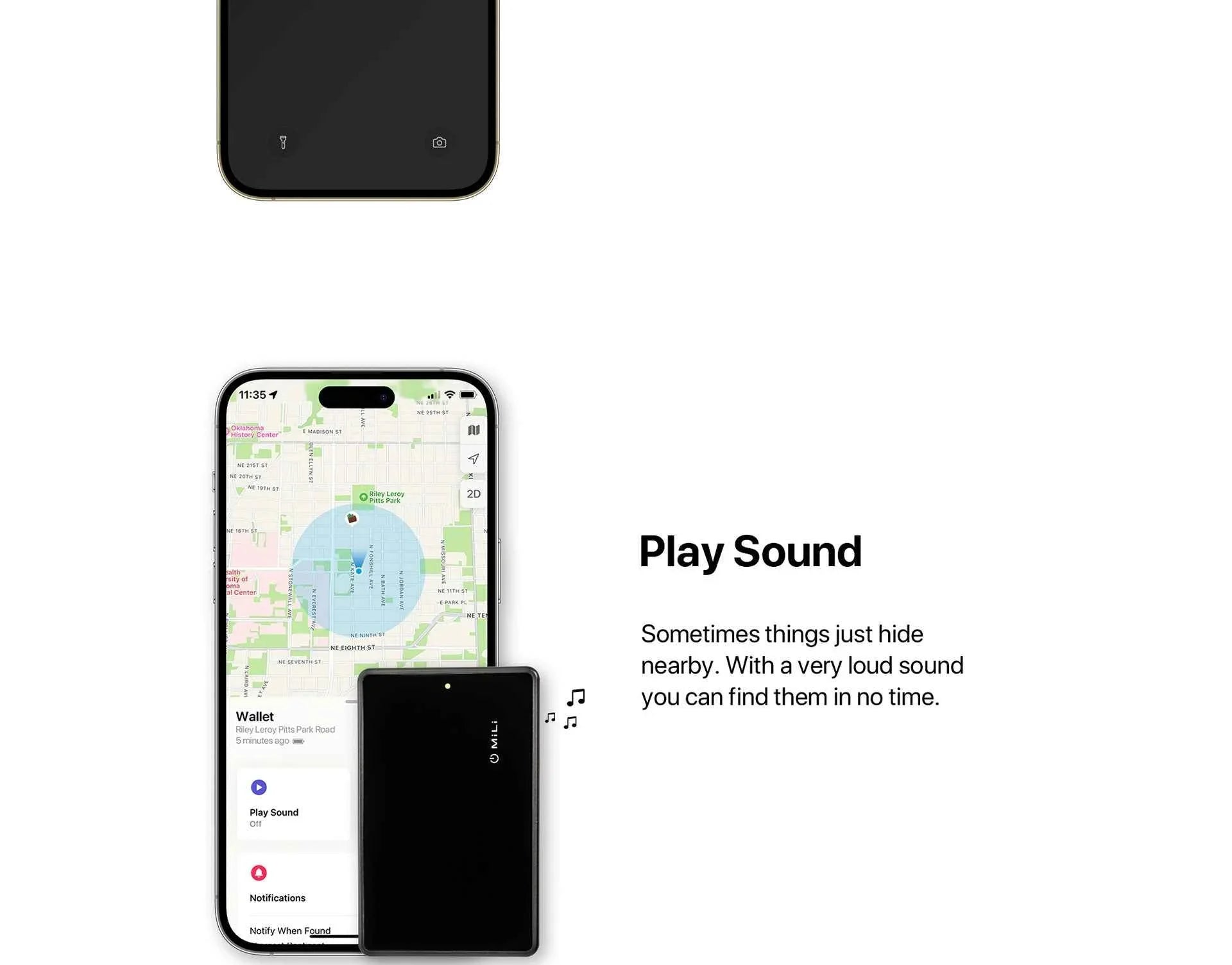 MiLi MiCard Anti Loss Wallet Card - Black