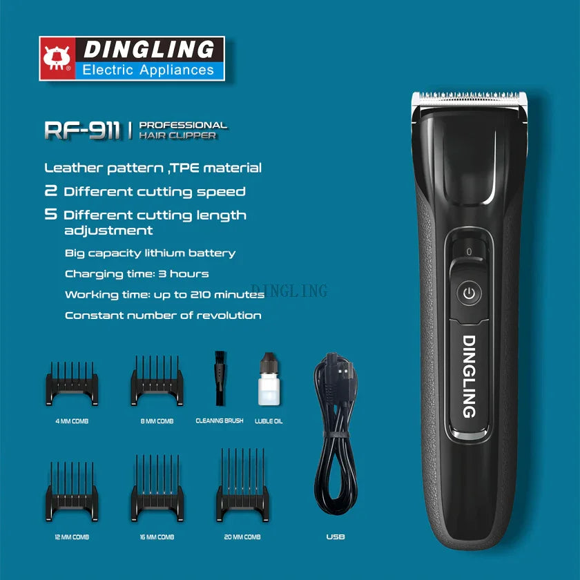 Dingling RF-911 Hair & Beard Trimmer - Tashqila
