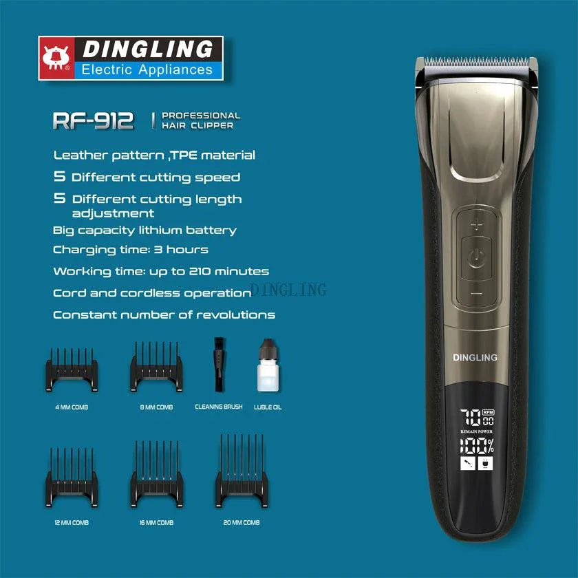 Dingling RF-912 Hair & Beard Trimmer - Tashqila