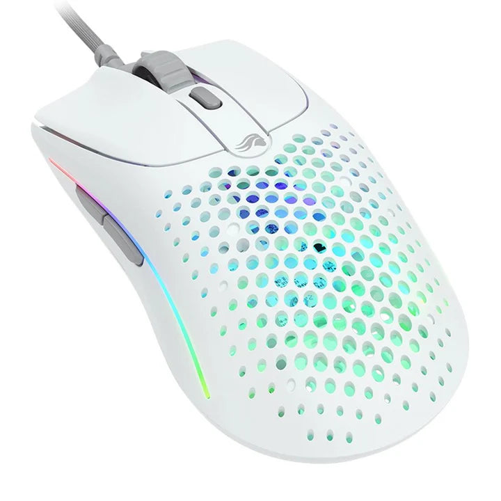 Glorious Model O2 Wired RGB Gaming Mouse - Matte White