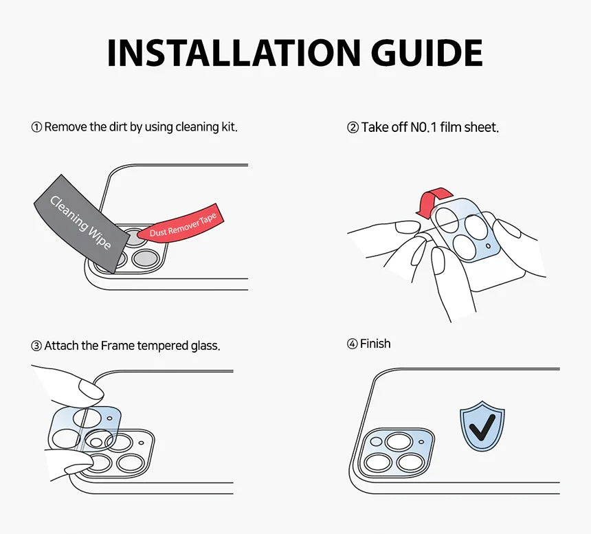 Araree C-Sub Core Camera Lens Tempered Glass For iPhone 12 - Clear - Tashqila