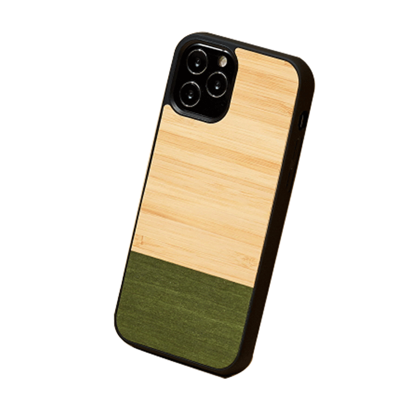 Man & Wood Case For iPhone 12 / 12 Pro - Bamboo Forest