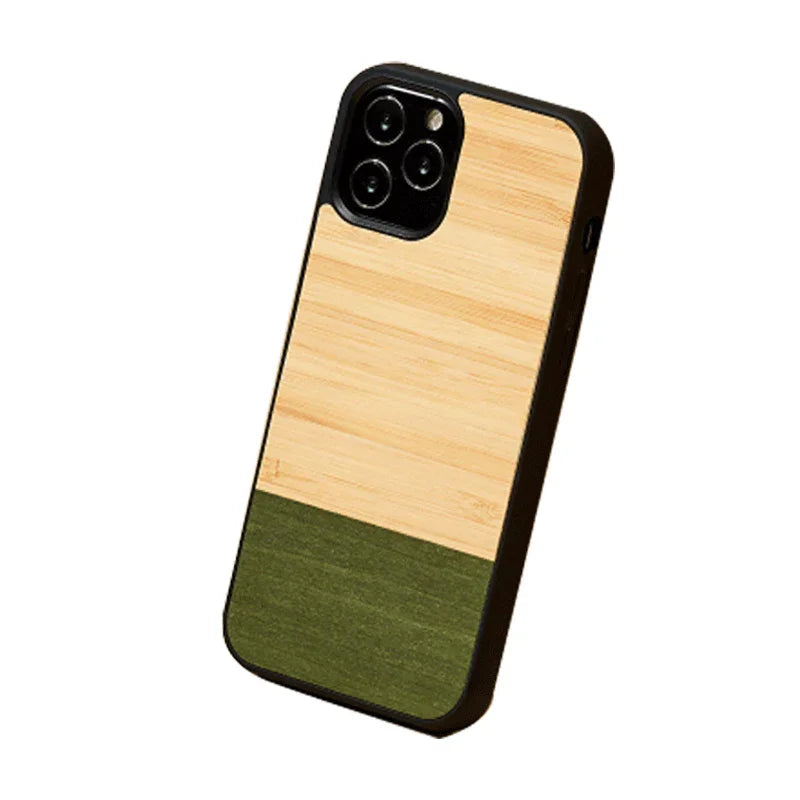 Man & Wood Case For iPhone 12 / 12 Pro - Bamboo Forest - Tashqila