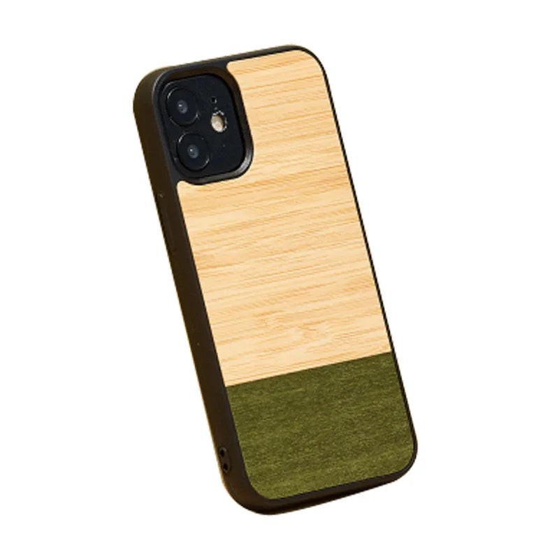 Man & Wood Case For iPhone 12 / 12 Pro - Bamboo Forest - Tashqila
