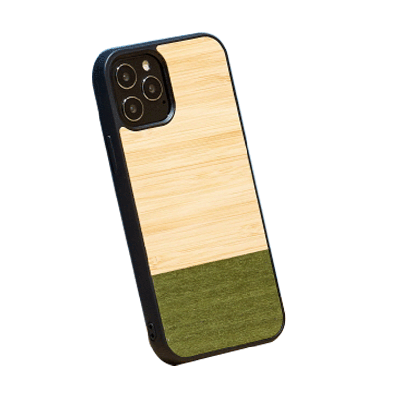 Man & Wood Case For iPhone 12 / 12 Pro - Bamboo Forest