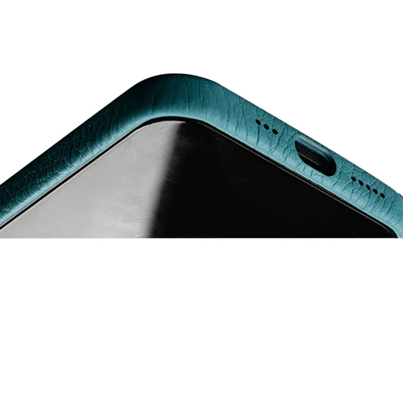Melkco iPhone 12 Pro Max Origin Paris Premium Leather Cover - Lake Blue - Tashqila