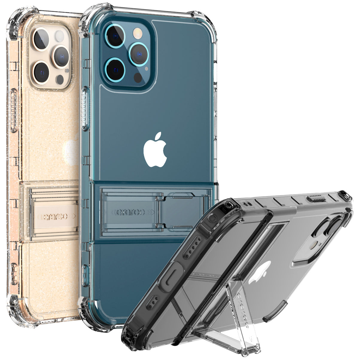 Araree Mach Stand Case For iPhone 12 Pro Max - Glitter Clear