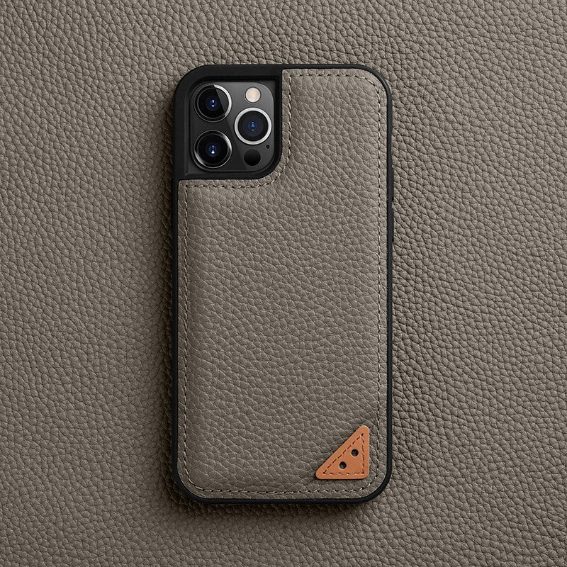 Melkco iPhone 13 Pro Max Ingenuity Series Premium Leather Cover - Grey