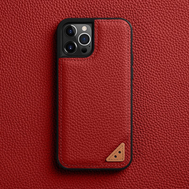 Melkco Ingenuity Series Premium Leather Cover For iPhone 13 Pro Max - Orange