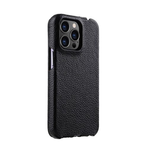 Melkco iPhone 13 Pro Max Jacka Series Premium Leather Cover - Black