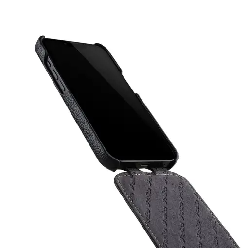 Melkco iPhone 14 Pro Max Jacka Series Premium Leather Cover - Black