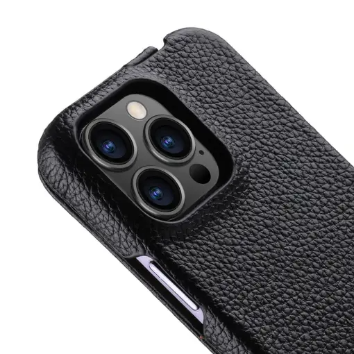 Melkco iPhone 14 Pro Max Jacka Series Premium Leather Cover - Black