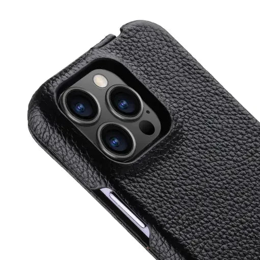 Melkco iPhone 14 Pro Max Jacka Series Premium Leather Cover - Black - Tashqila