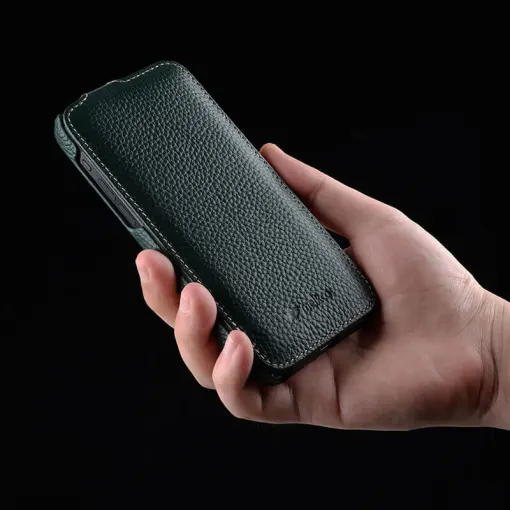 Melkco Jacka Series Premium Leather Case For iPhone 14 Pro Max - Black