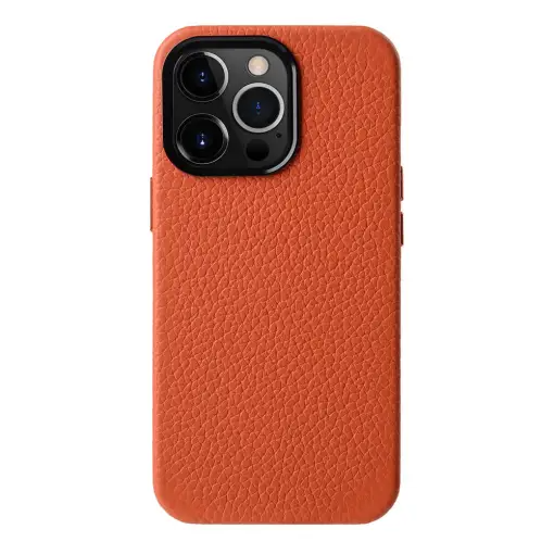 Melkco iPhone 14 Pro Origin Paris Premium Leather Magsafe Cover - Orange