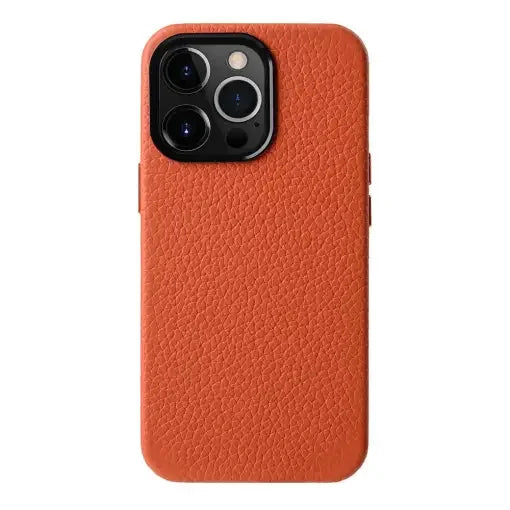 Melkco iPhone 14 Pro Origin Paris Premium Leather Magsafe Cover - Orange - Tashqila