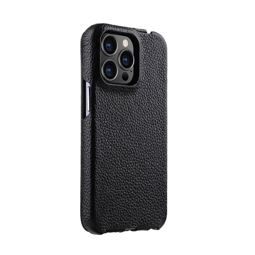 Melkco Jacka Series Premium Leather Case For iPhone 14 Pro - Black