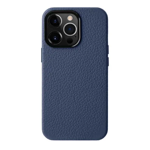 Melkco Origin Paris Magsafe Leather Regal Cover Case For iPhone 15 Pro - Dark Blue