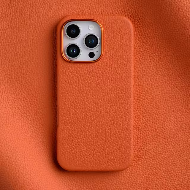 Melkco Origin Paris iPhone 16 Pro Magsafe Leather Cover - Orange