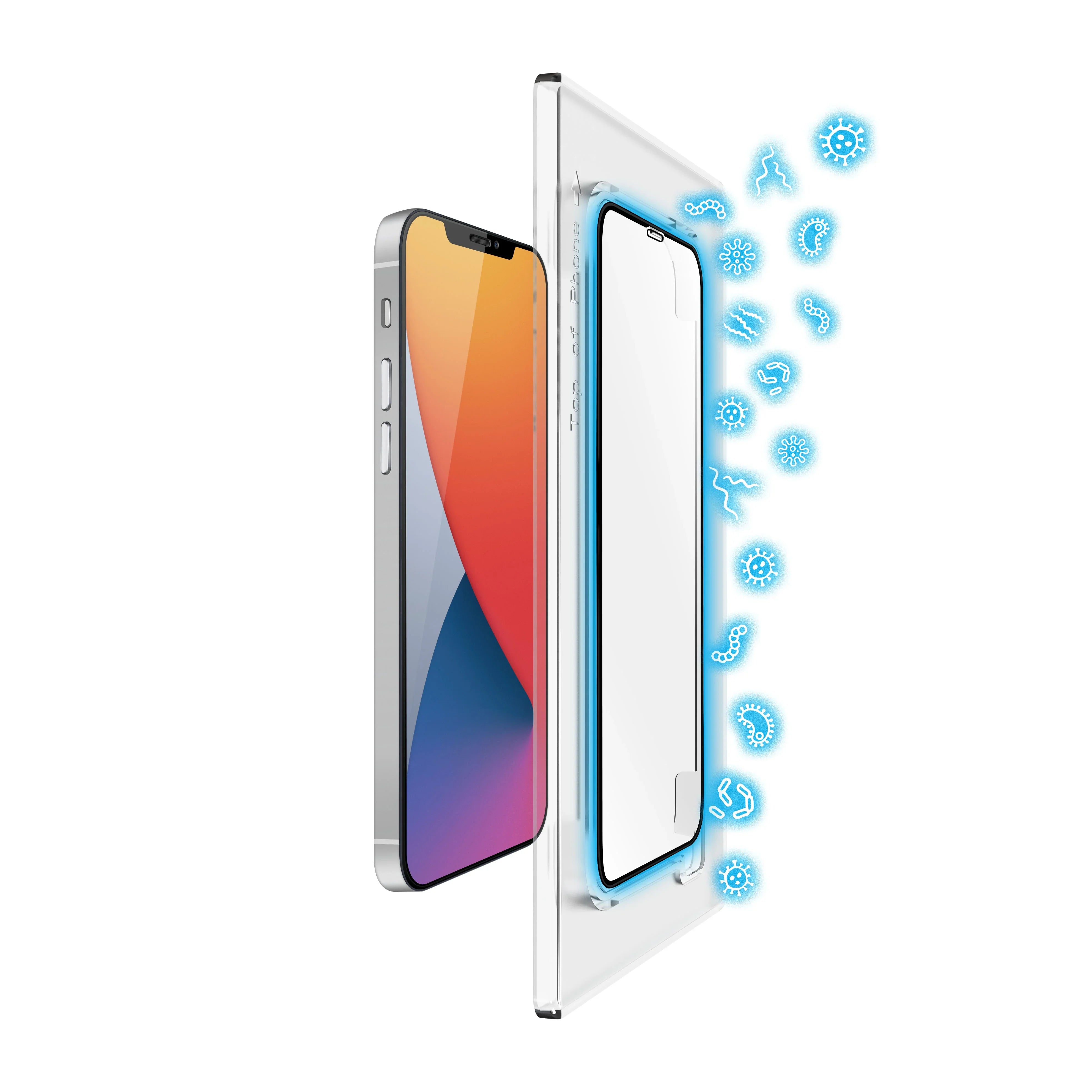 Torrii Bodyglass Anti-Bacterial Coating Full Coverage Curved For iPhone 12 & 12 Pro - Black - Tashqila