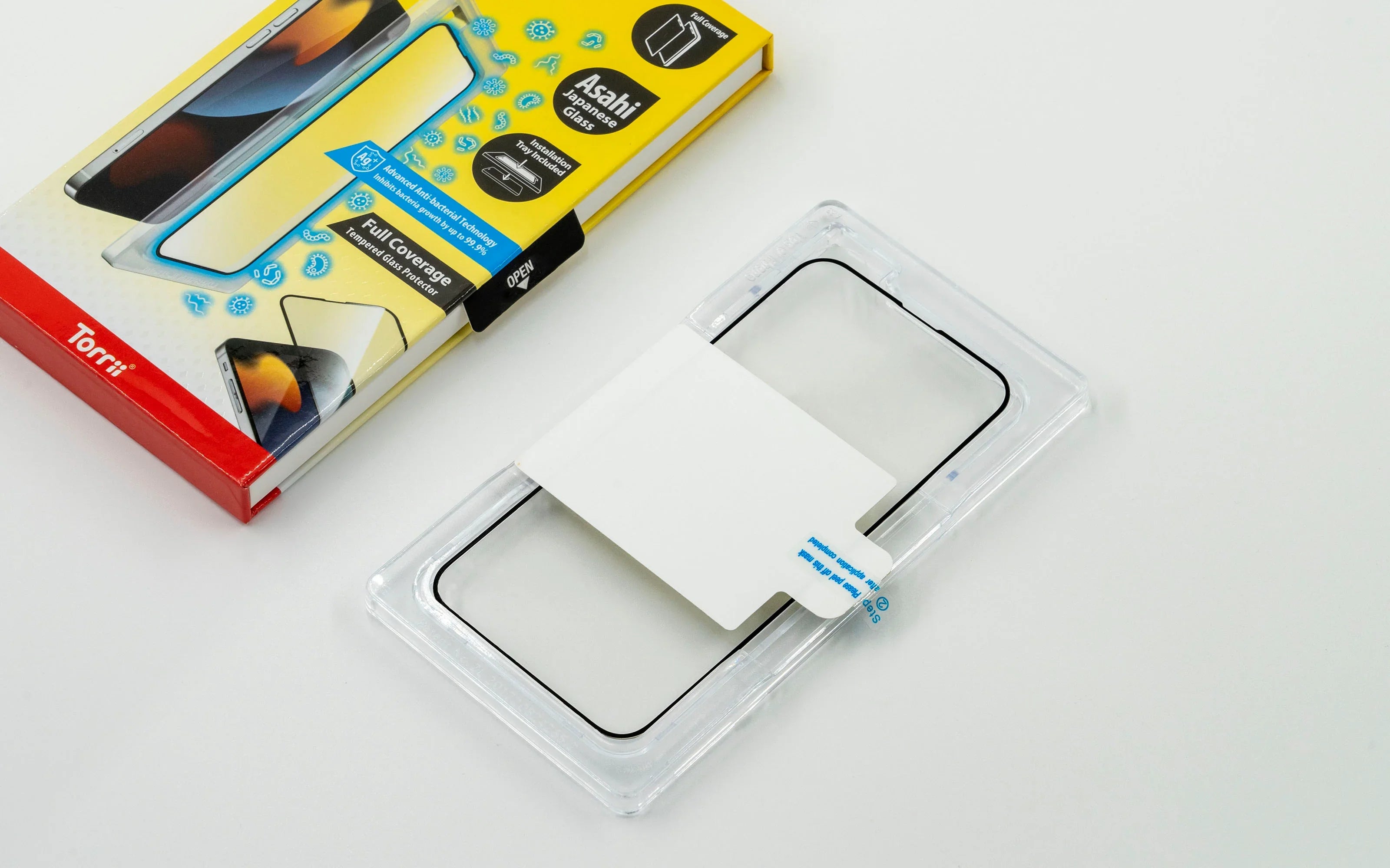 Torrii Bodyglass Screen Protector For iPhone 13 Mini Anti-Bacterial Coating - Full Coverage Curved - Black - Tashqila