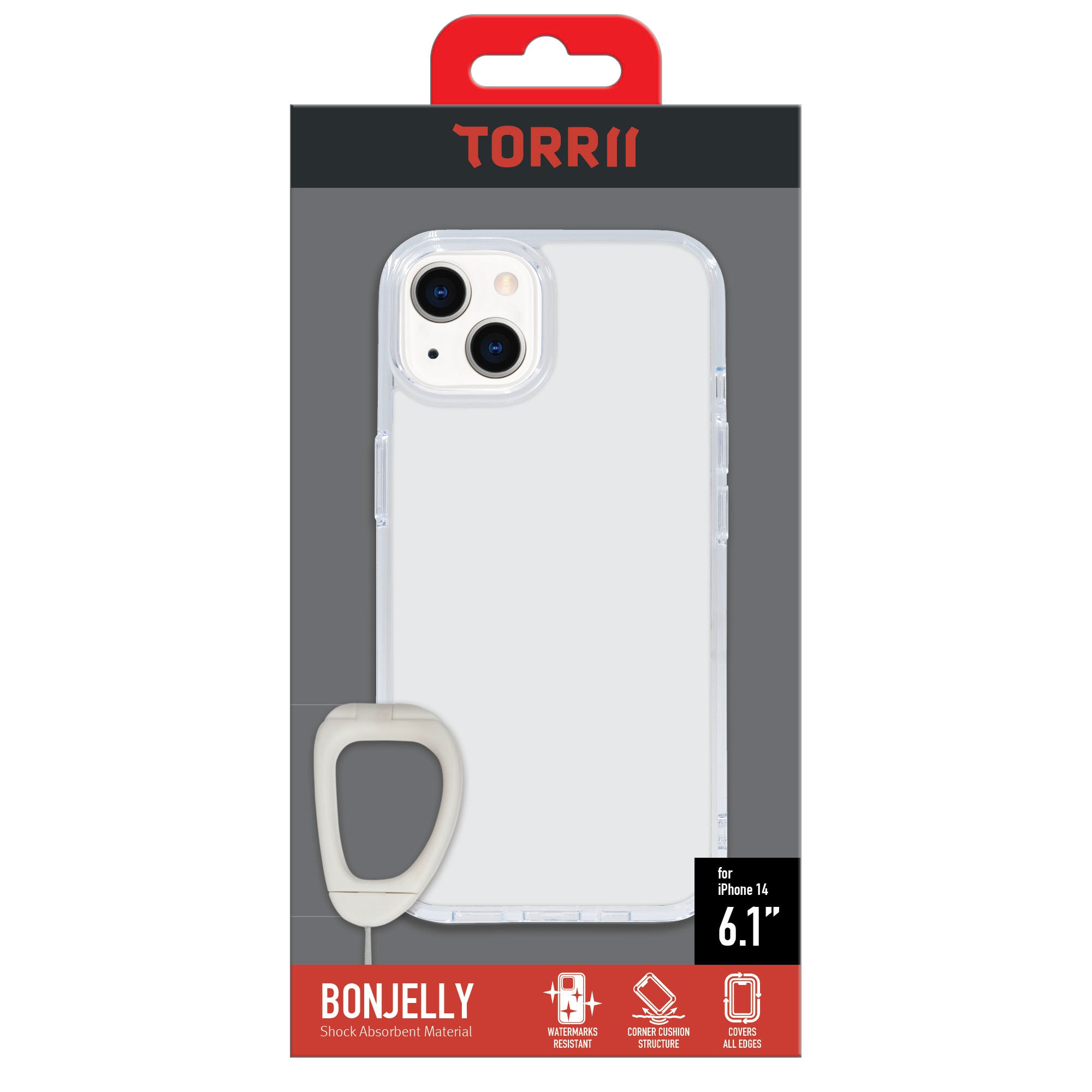Torrii Bonjelly Case Anti-Bacterial Coating For iPhone 14 - Clear