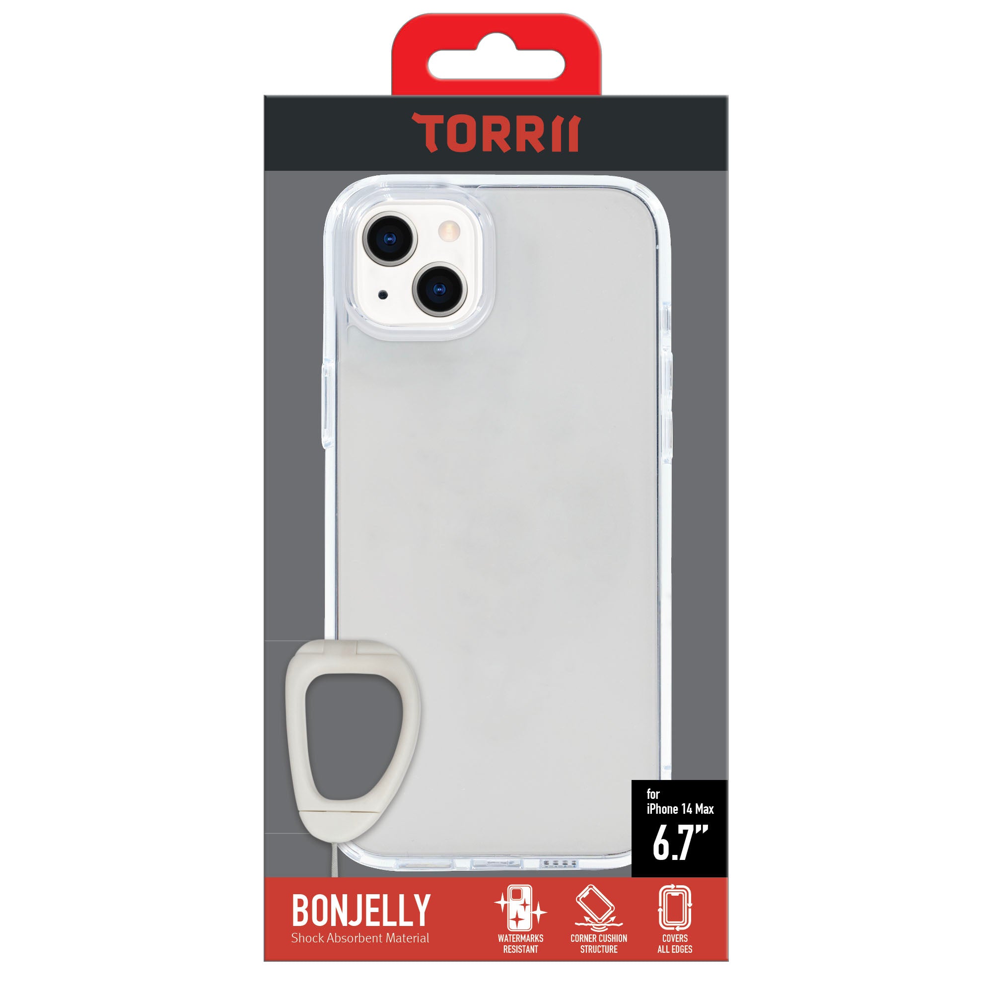 Torrii Bonjelly Case Anti-Bacterial Coating For iPhone 14 Plus - Clear