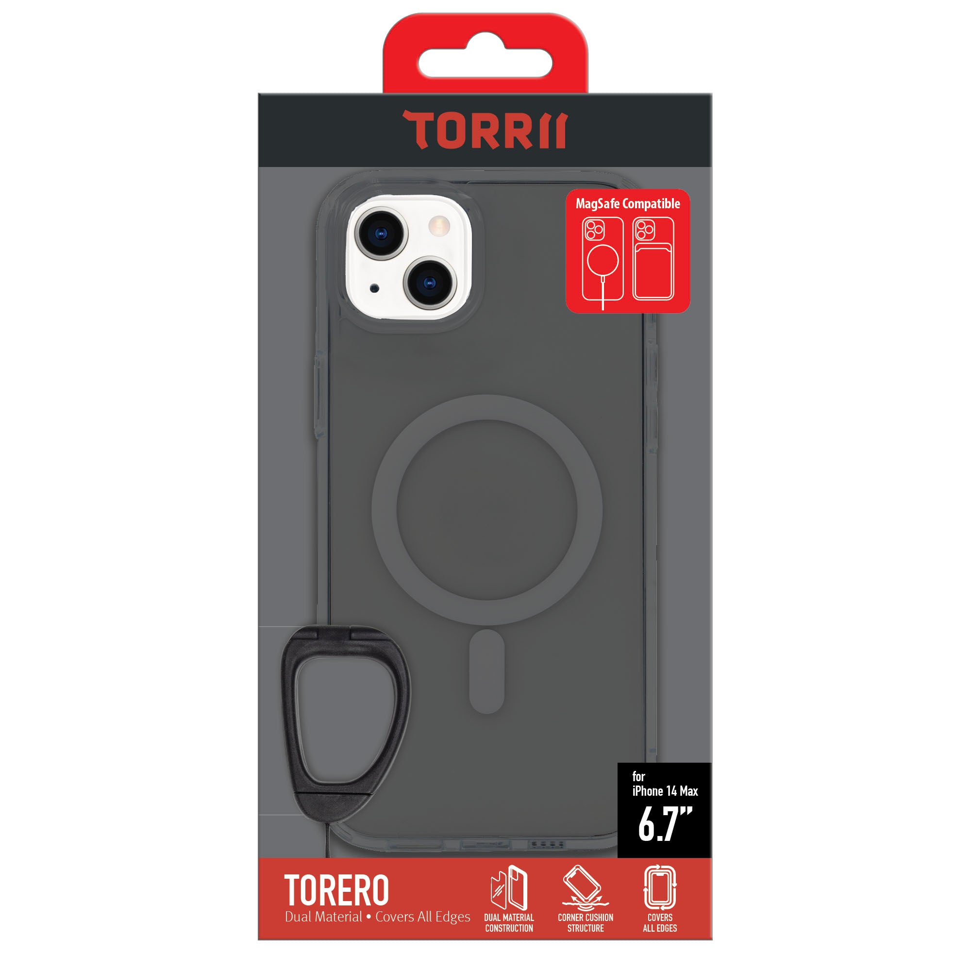 Torrii Torero Magsafe Case Anti-Bacterial Coating For iPhone 14 Plus- Black