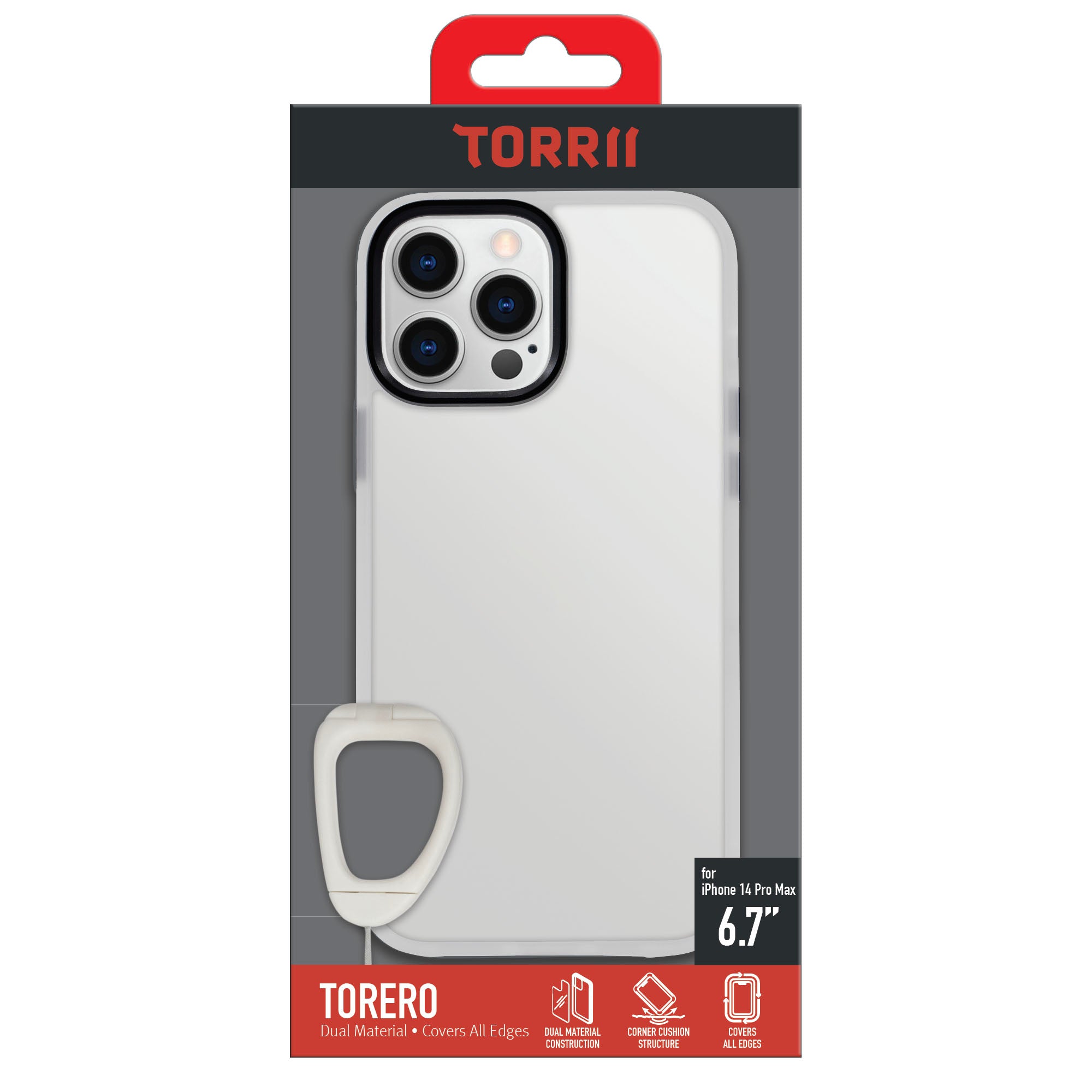 Torrii Torero Case Anti-Bacterial Coating For iPhone 14 Pro Max - Clear