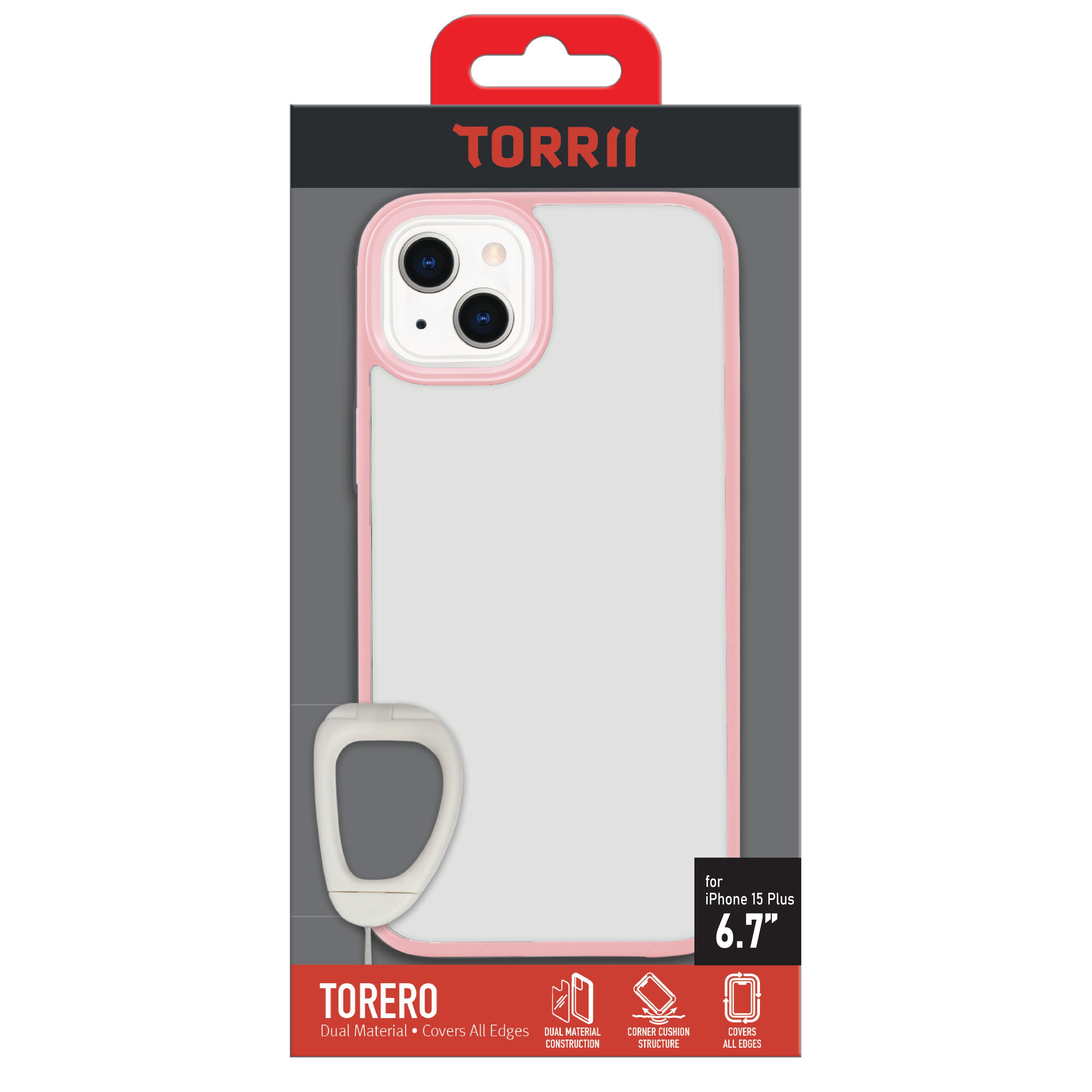 Torrii Torero Case Anti-Bacterial Coating For iPhone 15 Plus / 14 Plus - Pink