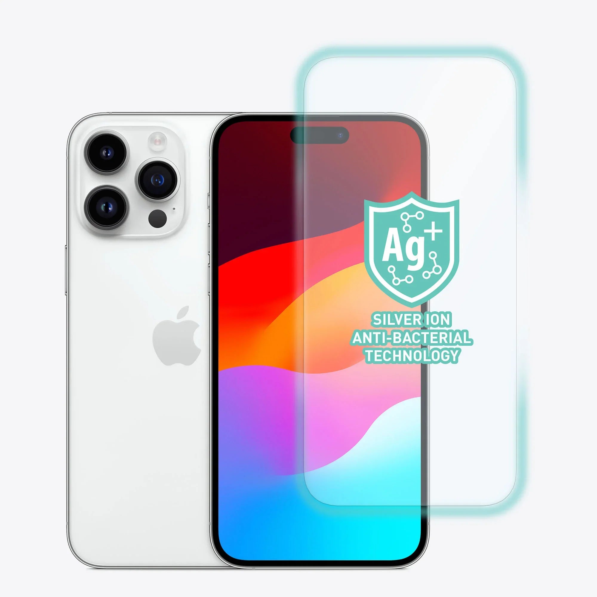 واقي شاشة شفاف من توري، مصنوع من الزجاج، لهاتف آيفون 15 برو ماكس