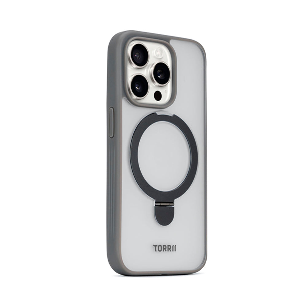 iPhone 15 Pro Max Torrii Torero Stand Case+Magsafe Compatible - Gray