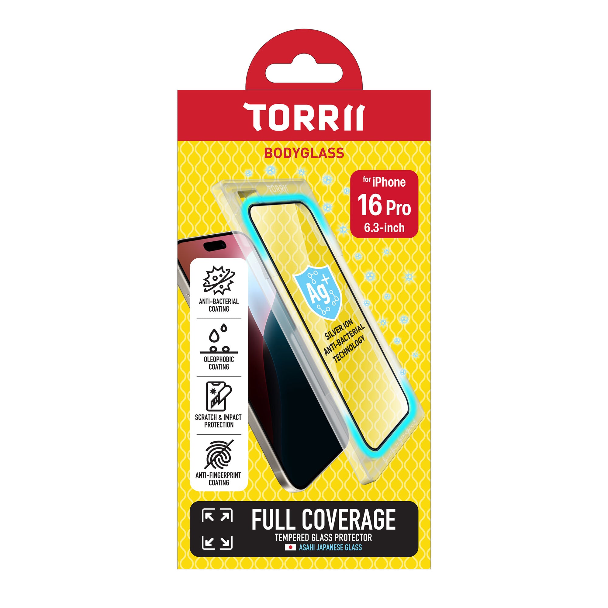 Torrii Bodyglass iPhone 16 Pro Screen Protector Glass - Full Coverage