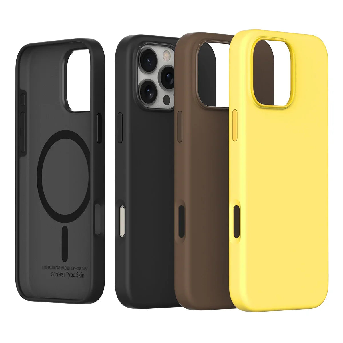 iPhone 16 Pro Max Araree Typo Skin Cover - Black - Tashqila