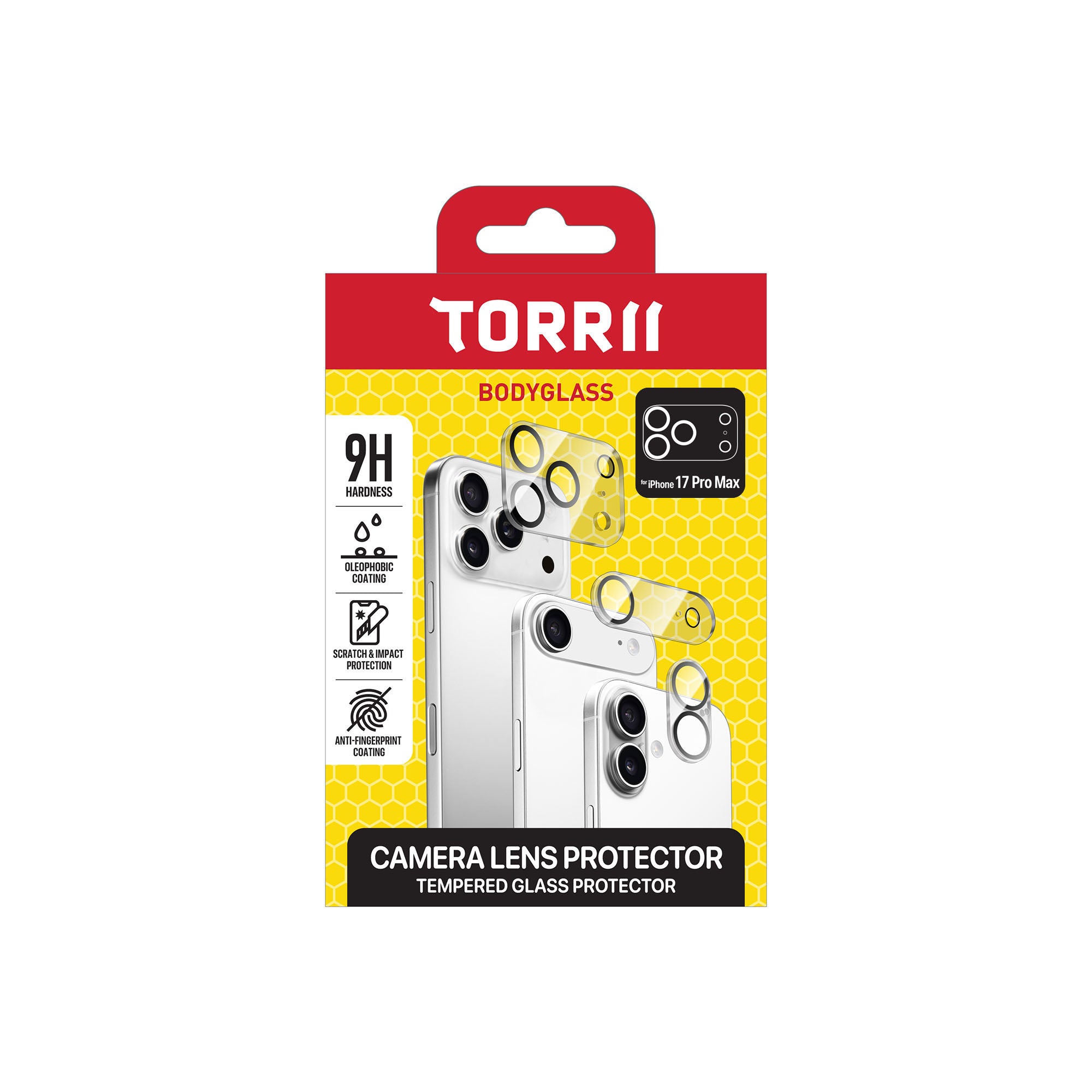 Torrii iPhone 17 Pro Max Bodyglass Camera Lens Protector - Clear