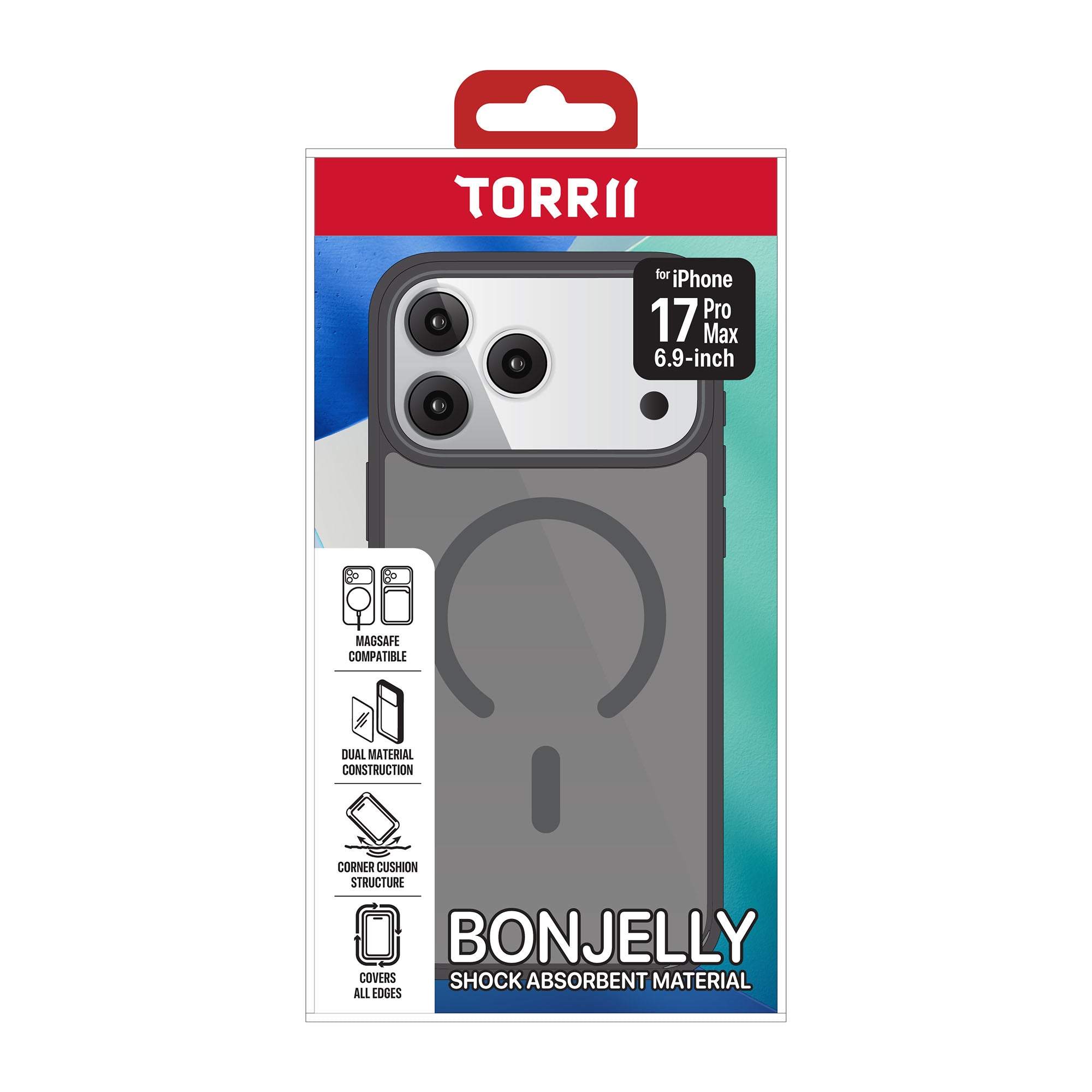 Torrii iPhone 17 Pro Max Bonjelly Magsafe Case - Black