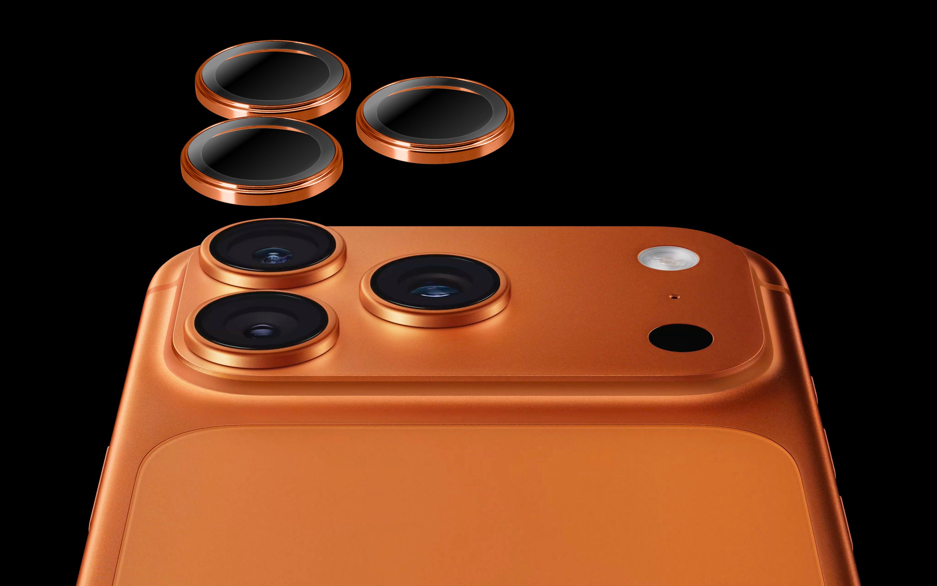 Torrii iPhone 17 Pro / iPhone 17 Pro Max Bodyglass Aluminium Camera Ring - Cosmic Orange